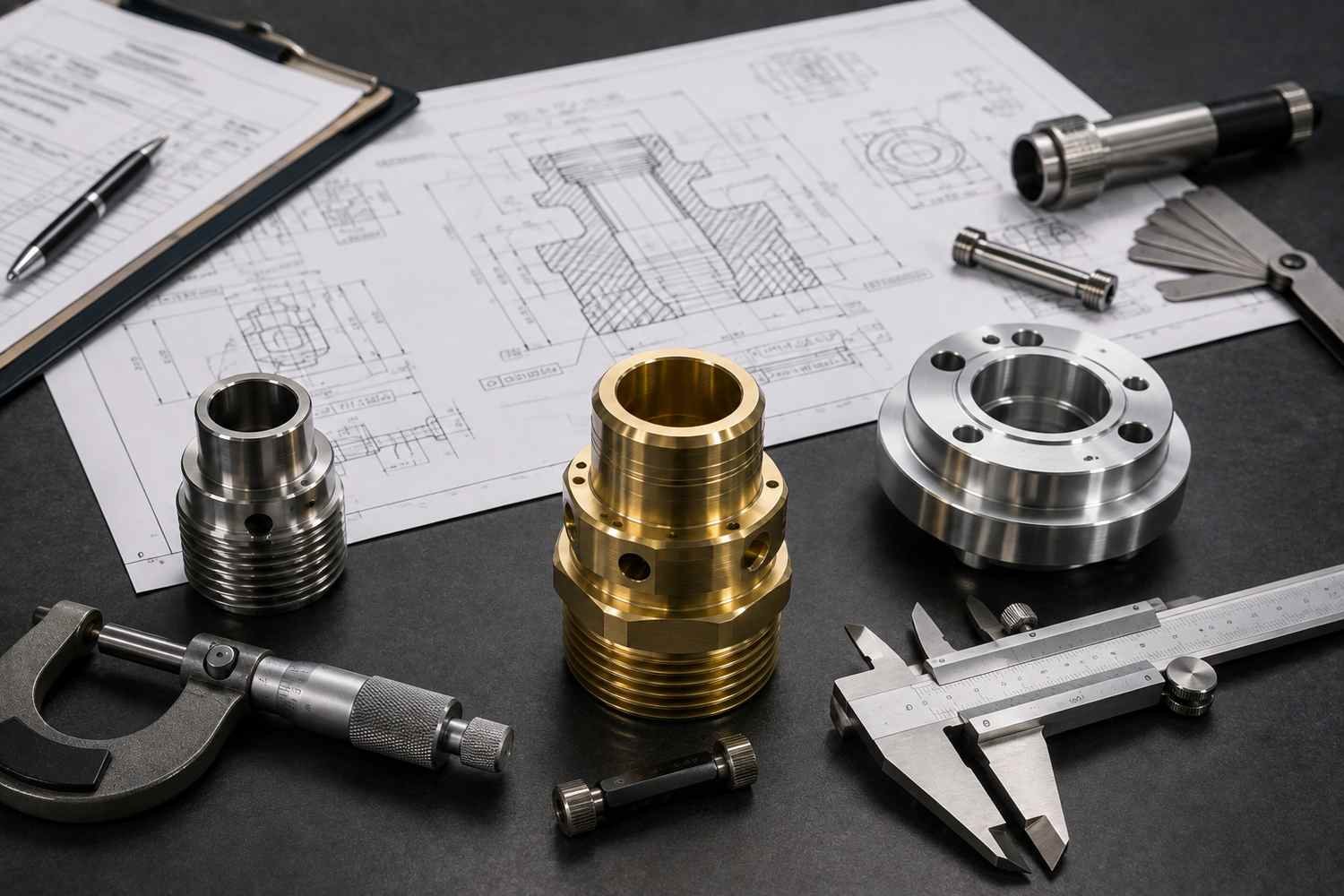 Precision automotive components and engineering drawing prepared for OEM sourcing